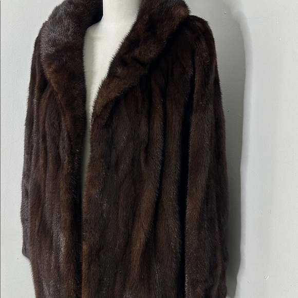 Vintage Graggs Mahogany Mink Real Fur Coat Pristine Shape - Picture 3 of 7